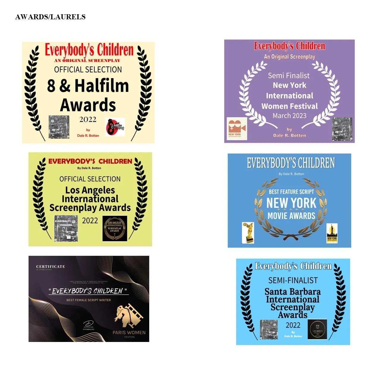 Everybody's Children Awards Grid